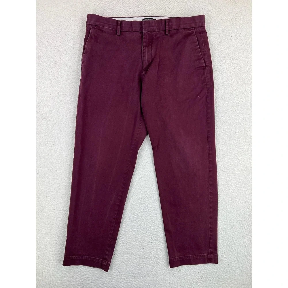 Banana Republic Pants Mens 36x30 Red Tapered Rapid Movement Chino Stretch Casual
